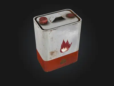 Fuel Canister Render  Rugged Utility for Industrial  3D model