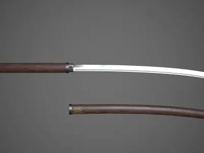 Ninja sword Free low-poly 3D model
