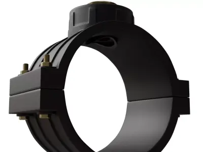 Pipe Clamp Plastic 3D model