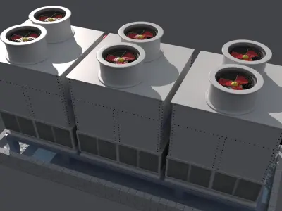 Cooling Tower 3D model get