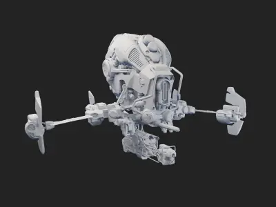 Sci-fi Drone Concept 3D model