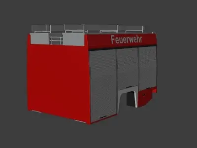 Feuerwehrtechnischer Aufbau der Firma Schlingmann 3D model