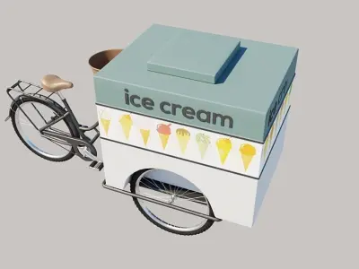 Traditional Three-wheeled Tricycle 3D model
