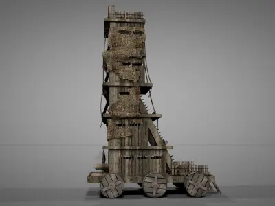 Medieval Siege Tower 3D model purchase