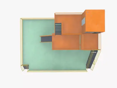 Industrial Control Room Low-poly 3D model