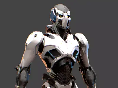 Sci-Fi Robot  AAA Game Ready Character with 8K PBR materials Low-poly 3D model