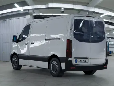 European van sprinter 2020 lo-poly PBR no logos Low-poly 3D model