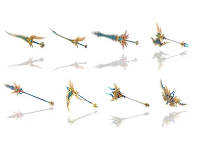 Angel Weapons 3D Model Pack