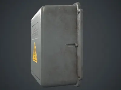Electric Box 1 PBR Game Ready Low-poly 3D model