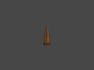Low poly Bullet Game Ready wooden spike Free low-poly 3D model