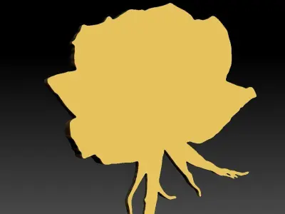 6 Rose CNC Relief Model Free 3D print model