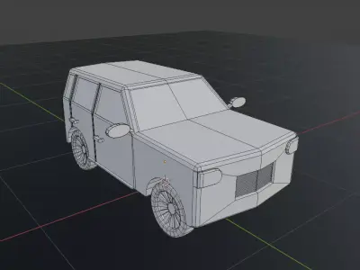 low poly jeep redy for games engine  Low-poly 3D model