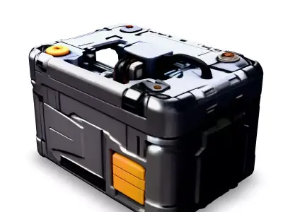 SciFi Storage Container Game Asset Low-poly 3D model buy
