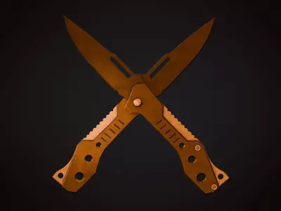 Knife 4 C Low-poly 3D model