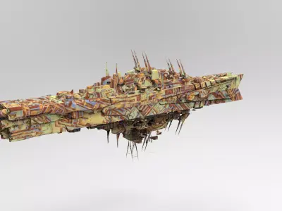 Rusted Alien Ship 1  3D model