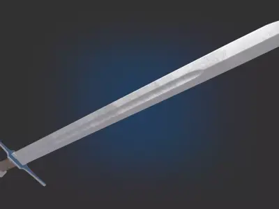 Medieval Realistic  Arming Sword Middle-poly Game ready 3D model