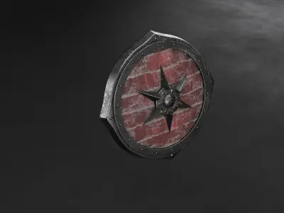 Viking Shield 3D model 3