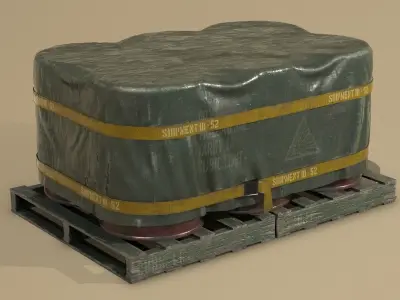 Barrel Shipment Game Prop PBR  Low-poly 3D model