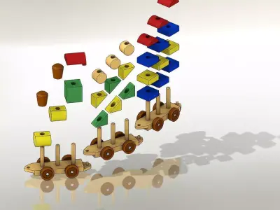 Train constructor for kids 3D print model