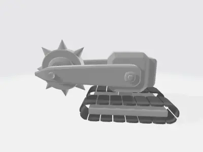 Spike Tank  Low-poly 3D model