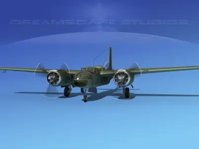 Douglas A-26C Invader V05 USAAF 3D model