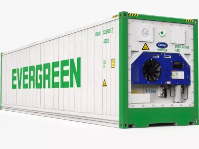 40ft EVERGREEN Container Reefer CARRIER 3D model