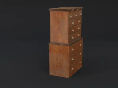 Cabinet Low-poly 3D model shop