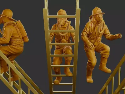 Czechoslovakian firefighter 90s 007 3D print model