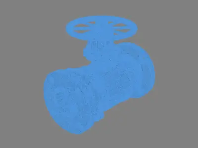 Industrial Ball Valve Pack Low Poly Game Ready PBR Low-poly 3D model