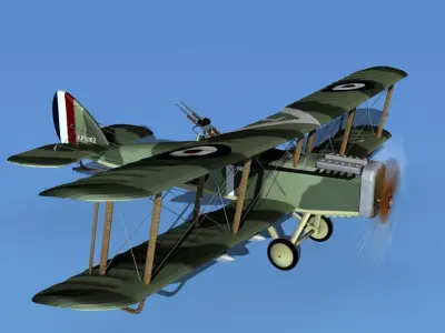 Airco DH-4 V02 Bomber RAF 3D model
