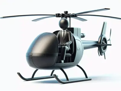 Detailed Military Helicopter 3D Model 3D model