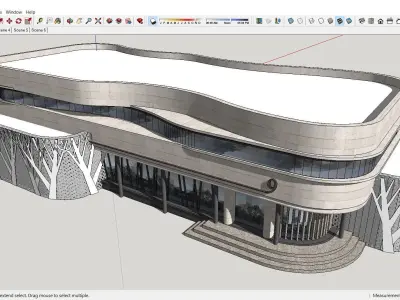 Sketchup Commercial Complex L9 3D model