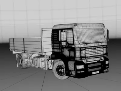 Truck FlatBed 3D model