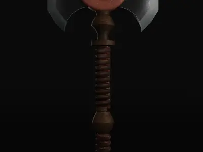 Great Axe Two Faced Low-poly 3D model