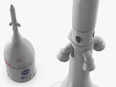 NASA Orion Crew Capsule with Service Module Simplified 3D model
