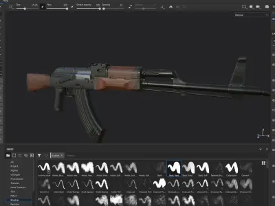 AKM-Gun Low-poly 3D model