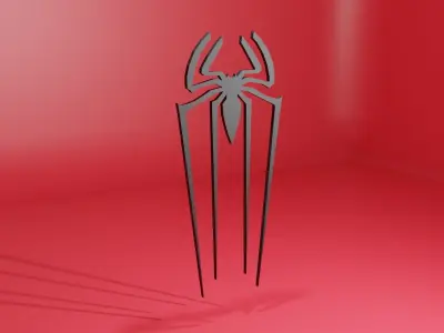 Amazing Spiderman logo 3d model Low-poly 3D model