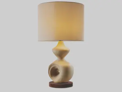 Sculptural Table Lamp 1 Low-poly 3D model