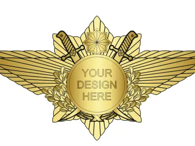 Honor Wing Badge  Printable Military Style Medal 3D print model