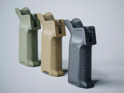 Pistol Grip Magpul MOE-K2 AR 15 Low-poly 3D model