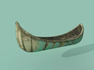 ship Small wooden boat Free 3D model