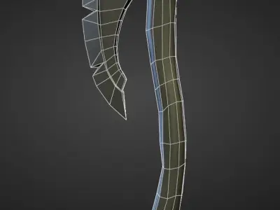 AXE2 high and low poly Low-poly 3D model