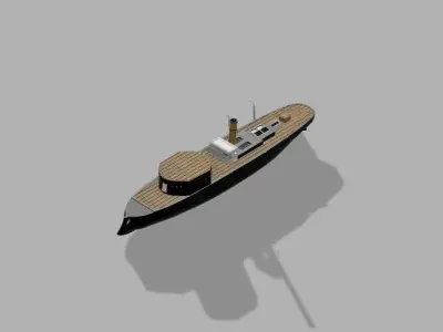 2 in 1 Printable RC Ironclad Dingyuan and Gunboat Tiong Sing  3D print model