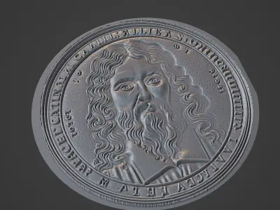 Spinoza Medallion 3D print model get