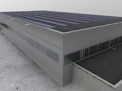 LOWS Hangar 3 Low-poly 3D model