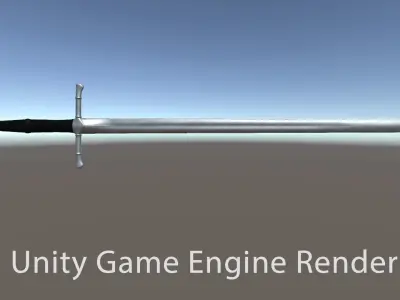 Long Sword - Game Ready Low-poly 3D model