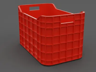 Plastic crate 02 Low-poly 3D model