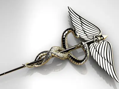 brooch medical symbol 3D print model