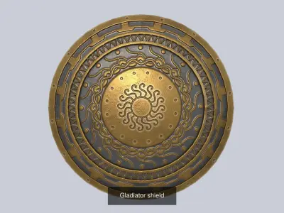 Gladiator shield collection 3D Model Pack
