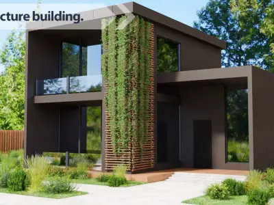 Architecture building 3D model get
